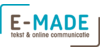 Logo van E-Made Tekst & Online Communicatie Logo van E-Made Tekst & Online Communicatie